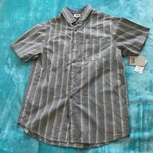 Vans Shirts Vans Mens Grey Button Down Half Sleeves Shirt